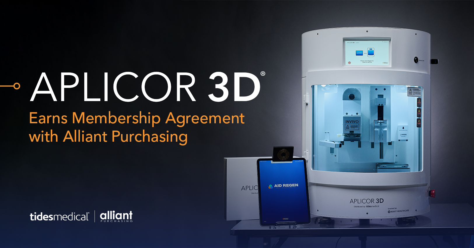 Tides Medical Signs Membership Agreement with Alliant Purchasing to Expand Access to APLICOR 3D, a Breakthrough in Advanced Wound Care