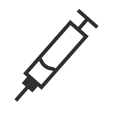 Syringe drawing blood icon