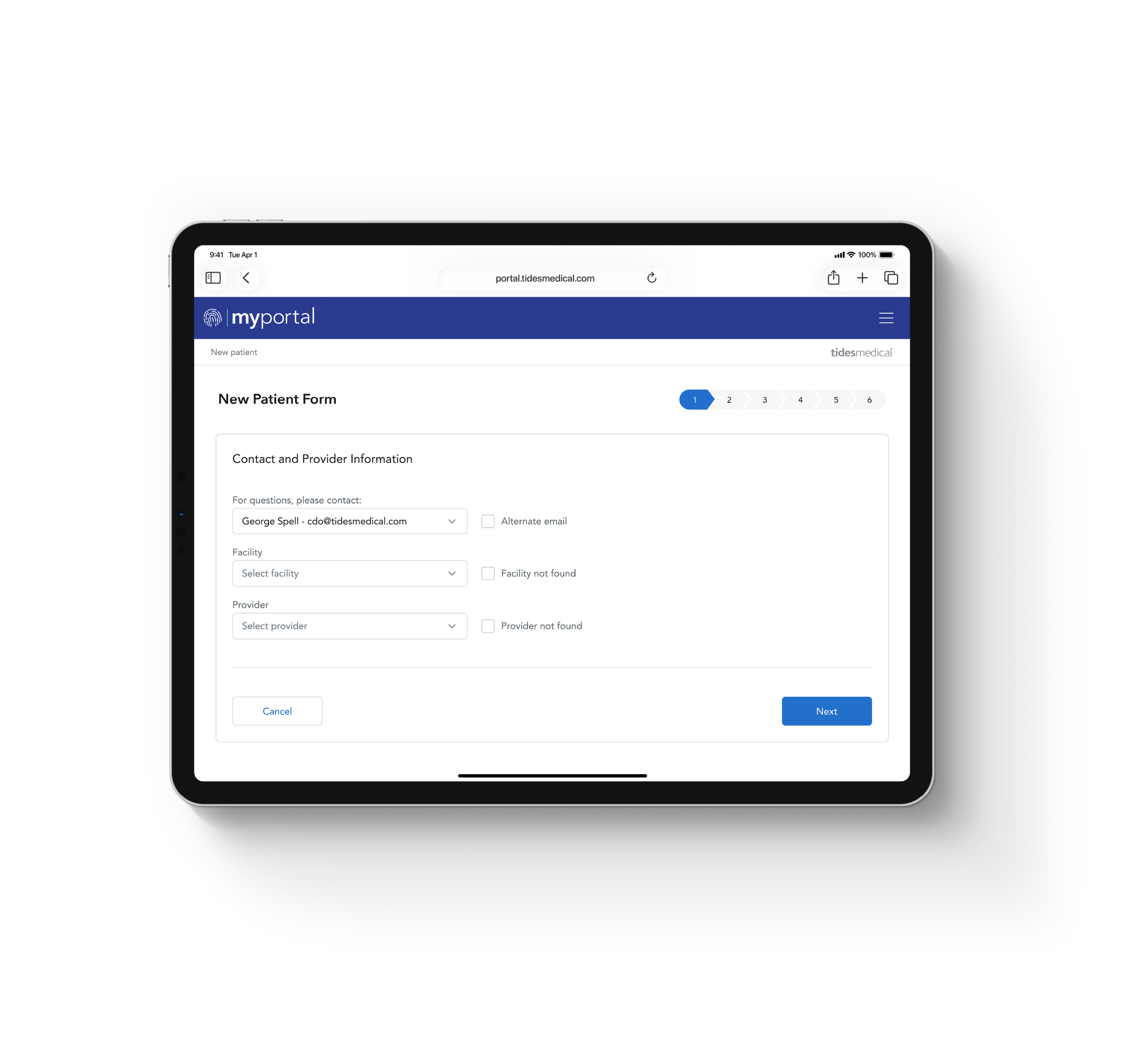Submit Tides Medical benefits verification form online